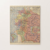  kaart van Ecuador (1913) Legpuzzel (Verticaal)