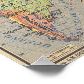  kaart van Ecuador (1913) Poster (Hoek)