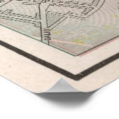  kaart van Edinburgh Schotland (1901) Poster (Hoek)