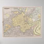  kaart van Edinburgh Schotland (1901) Poster (Voorkant)