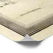 kaart van Edinburgh Scotland (1844) Poster (Hoek)