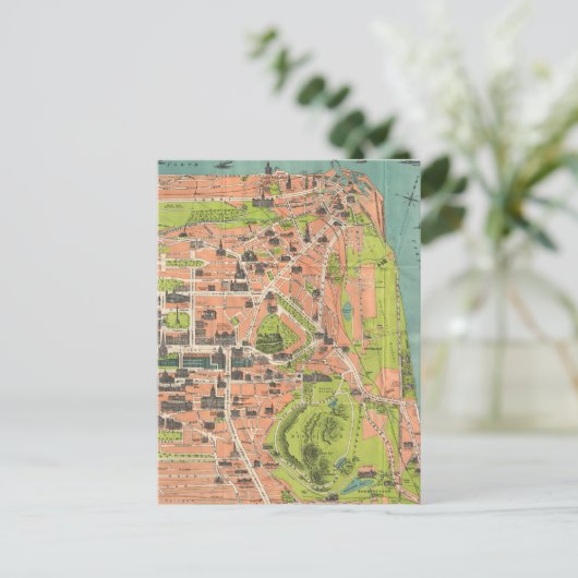  kaart van Edinburgh Scotland (1935) (Staand voorkant)