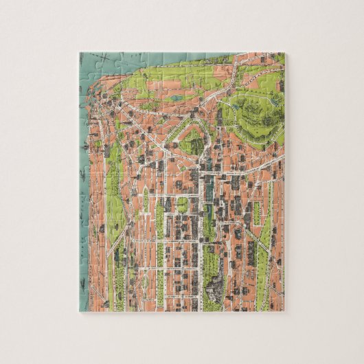  kaart van Edinburgh Scotland (1935) Legpuzzel (Verticaal)