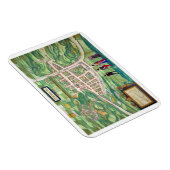 Kaart van Edinburgh, van "Civitates Orbis Terrarum Magneet (Rechterzijde)