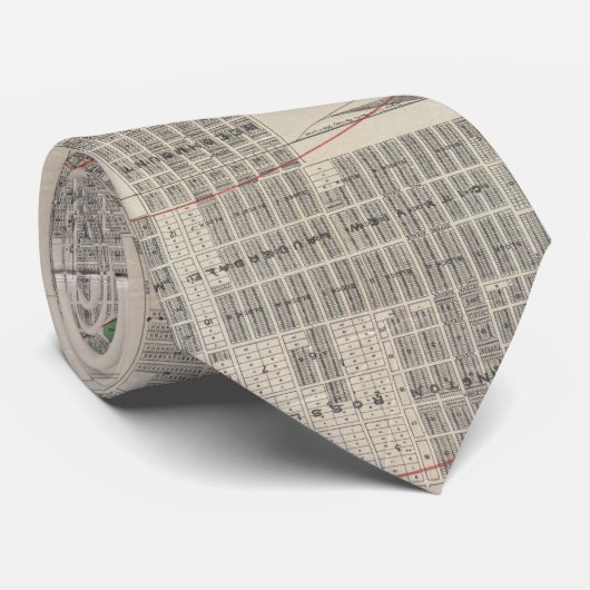  kaart van Edmonton Canada (1912) Stropdas (Opgerold)