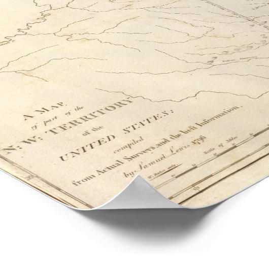 Kaart van een deel van het noordwestelijke gebied poster (Hoek)