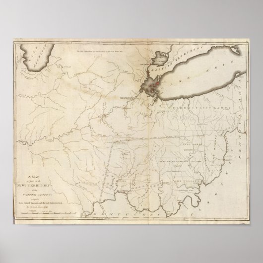 Kaart van een deel van het noordwestelijke gebied poster (Voorkant)