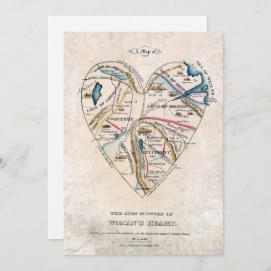 Kaart van een Womans Hart (Voorkant / Achterkant)