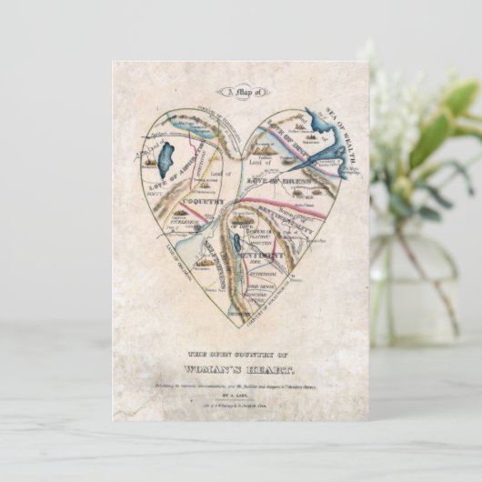 Kaart van een Womans Hart (Staand voorkant)
