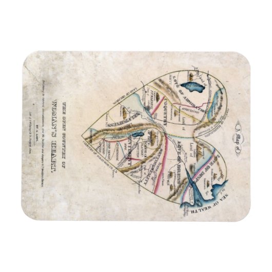 Kaart van een Womans Hart Magneet (Horizontaal)