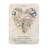 Kaart van een Womans Hart Magneet (Verticaal)