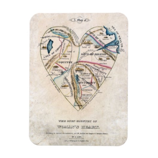 Kaart van een Womans Hart Magneet (Verticaal)