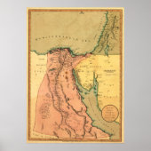  kaart van Egypte (1800) Poster (Voorkant)