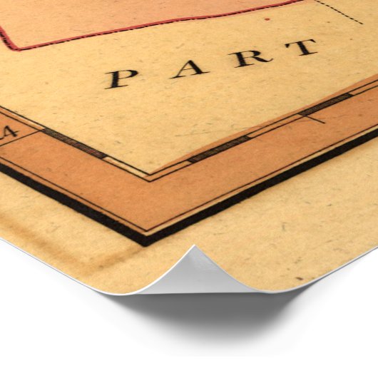  kaart van Egypte (1800) Poster (Hoek)