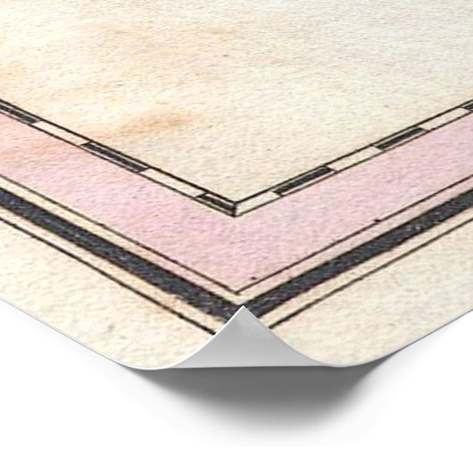  kaart van Egypte (1827) Poster (Hoek)