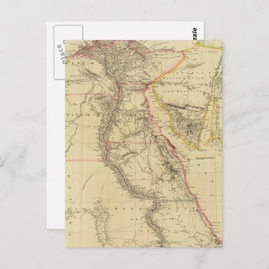  kaart van Egypte (1832) (Voorkant / Achterkant)