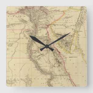  kaart van Egypte (1832) Vierkante Klok