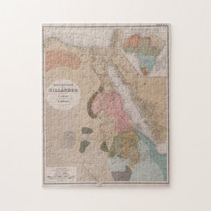 kaart van Egypte (1856) Legpuzzel
