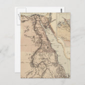  kaart van Egypte en de Nijl (1885) (Voorkant / Achterkant)