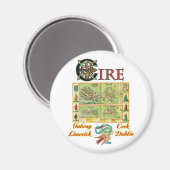 Kaart van Eire-steden Magneet (Voorkant / Achterkant)