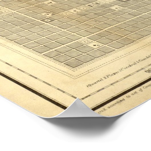  kaart van El Salvador (1858) Poster (Hoek)