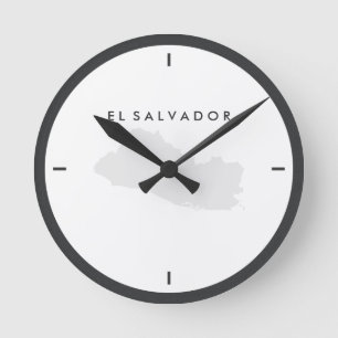 Kaart van El Salvador Ronde Klok