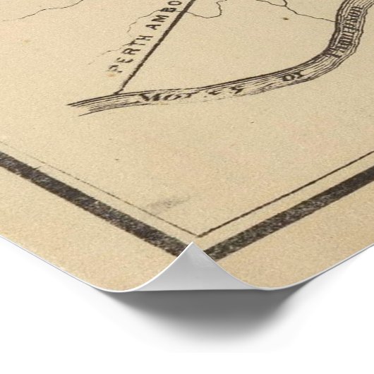  kaart van Elizabeth New Jersey (1872) Poster (Hoek)