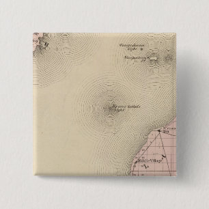 Kaart van Emmet County, Michigan Vierkante Button 5,1 Cm
