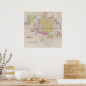 Kaart van Emporia, Kansas Poster (Keuken)