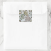 Kaart van Engeland, 1631 Vierkante Sticker (Tas)