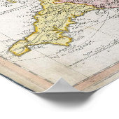 Kaart van Engeland (1803) Poster (Hoek)