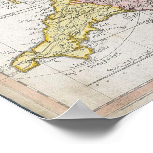 Kaart van Engeland (1803) Poster (Hoek)