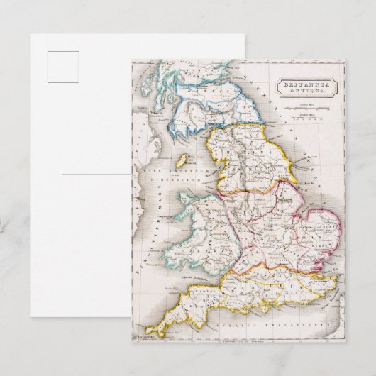 Kaart van Engeland | Britannia Antiqua (Voorkant / Achterkant)