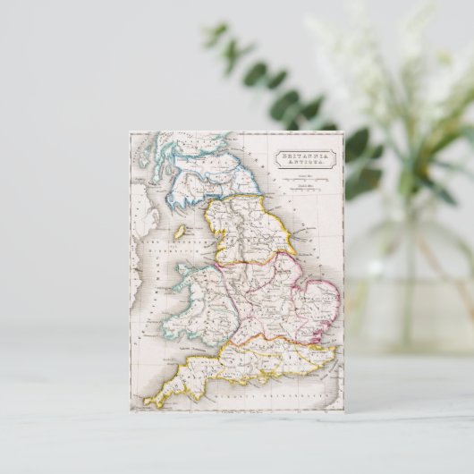 Kaart van Engeland | Britannia Antiqua (Staand voorkant)