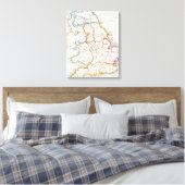 Kaart van Engeland | Britannia Antiqua Canvas Afdruk (Insitu (Slaapkamer))