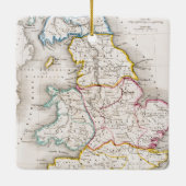 Kaart van Engeland | Britannia Antiqua Keramisch Ornament (Achterkant)