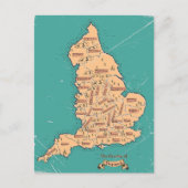 Kaart van Engeland  graafschappen (Voorkant)