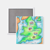Kaart van Engeland Magneet (Voorkant / Achterkant)
