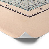 kaart van Engeland Poster (Hoek)