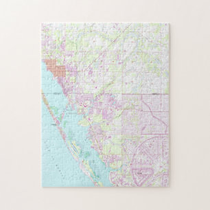  kaart van Englewood & Grove City FL (1956) Legpuzzel