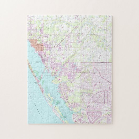  kaart van Englewood & Grove City FL (1956) Legpuzzel (Verticaal)