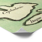 Kaart van Epirus voor "Andromache" door Jean Racin Poster (Hoek)