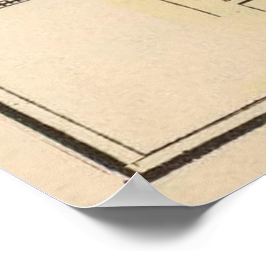  kaart van Erie PA (1890) Poster (Hoek)