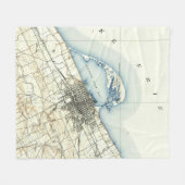  kaart van Erie Pennsylvania (1899) Fleece Deken (Voorkant (Horizontaal))