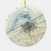  kaart van Erie Pennsylvania (1899) Keramisch Ornament (Achterkant)