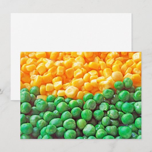 Kaart van erwten en suikermaïs (Voorkant / Achterkant)