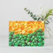 Kaart van erwten en suikermaïs (Staand voorkant)