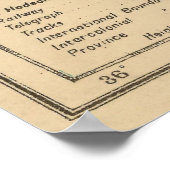  kaart van Ethiopië (1919) Poster (Hoek)