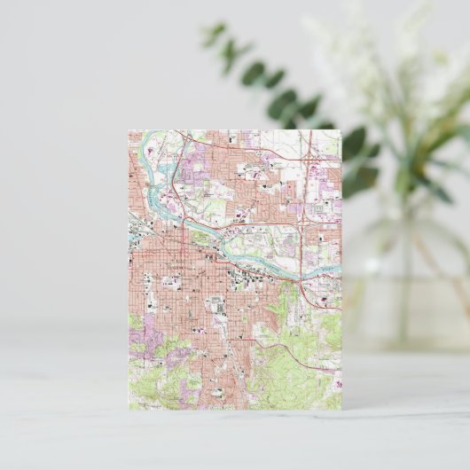  kaart van Eugene Oregon (1967) (Staand voorkant)