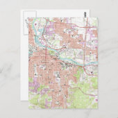  kaart van Eugene Oregon (1967) (Voorkant / Achterkant)